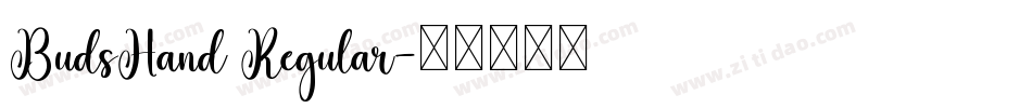 BudsHand Regular字体转换